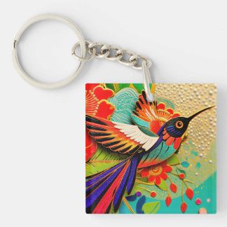 Busy Hummingbird Key Ring