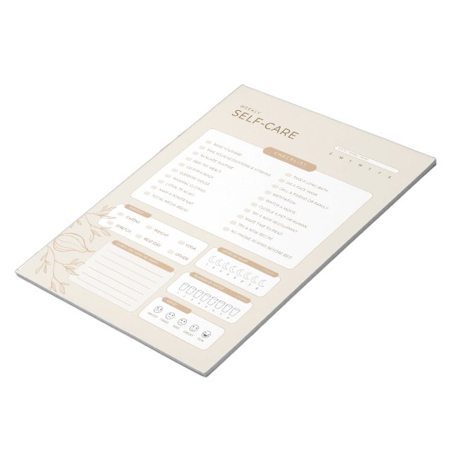 Busy Jewish Mum Weekly-Self Care Planner 2024 Notepad (Angled)