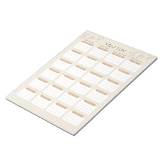 Busy Jewish Mum's Yom Tov Meal Planner Notepad