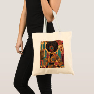 Busy Lady Afro tote bag
