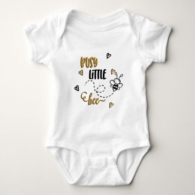Busy Little Bee Baby Bodysuit (Front)