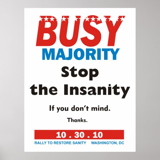 Busy Majority poster (Front)