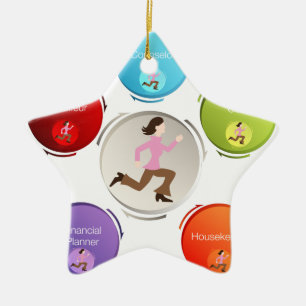 Busy Mum Ceramic Tree Decoration