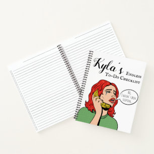 Busy Mum's Endless To-Do Checklist - Funny Retro  Notebook