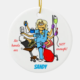 Busy nurse ornament