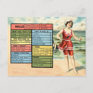 Busy Person's Seaside Greetings Postcard
