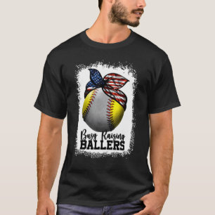 Busy Raising Ballers Mother's Day Baseball Softbal T-Shirt
