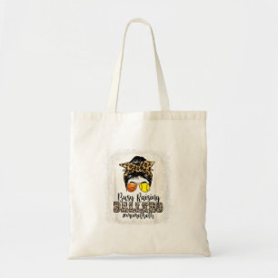 Busy Raising Ballers Mum Of Both Basball Softball Tote Bag