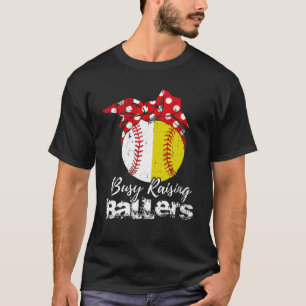 Busy Raising Ballers Softball Baseball Bandanna T-Shirt