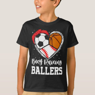 Busy Raising Llers Funny Sell Soccer Sketll Mom T-Shirt