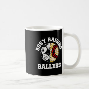 Busy Raising Llers Funny Soccer Softll Sports Mom Coffee Mug