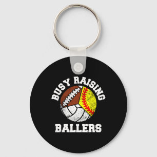 Busy Raising Llers Funny Softll Volleyll Footll Mo Key Ring