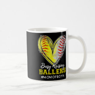 Busy Raising Llers Heart Mom Of Both Softll Sell M Coffee Mug
