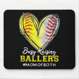Busy Raising Llers Heart Mum Of Both Softll Sell M Mouse Mat