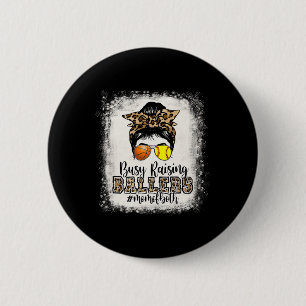 Busy Raising Llers Mom Of Both Sketll Softll Mama 6 Cm Round Badge