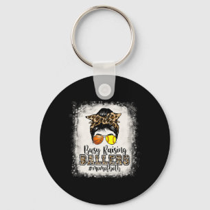 Busy Raising Llers Mom Of Both Sketll Softll Mama Key Ring
