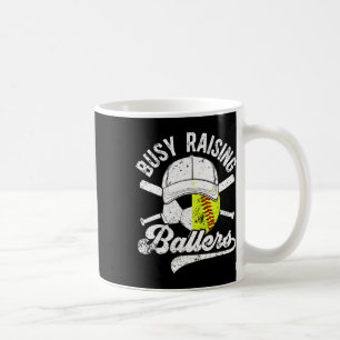 Busy Raising Llers Soccer Softll Dad Of Llers Coffee Mug