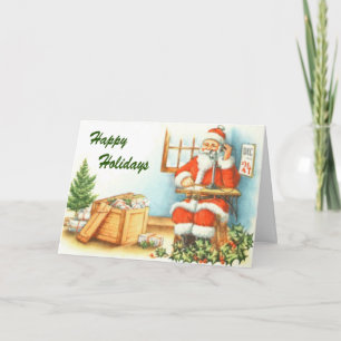 Busy Santa Greeting Card