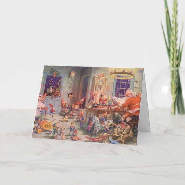 Busy Santa's Workshop Card (Front)