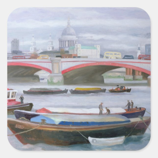 Busy Scene at Blackfriars 2005 Square Sticker (Front)