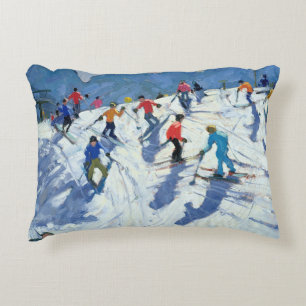Busy Ski Slope Lofer 2004 Decorative Cushion