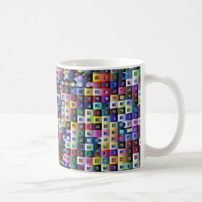 Busy Squares Coffee Mug (Right)