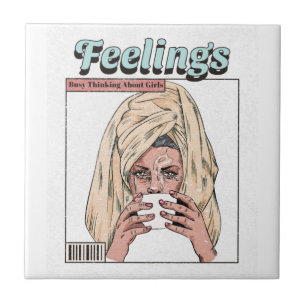 Busy Thinking About Girls Tile