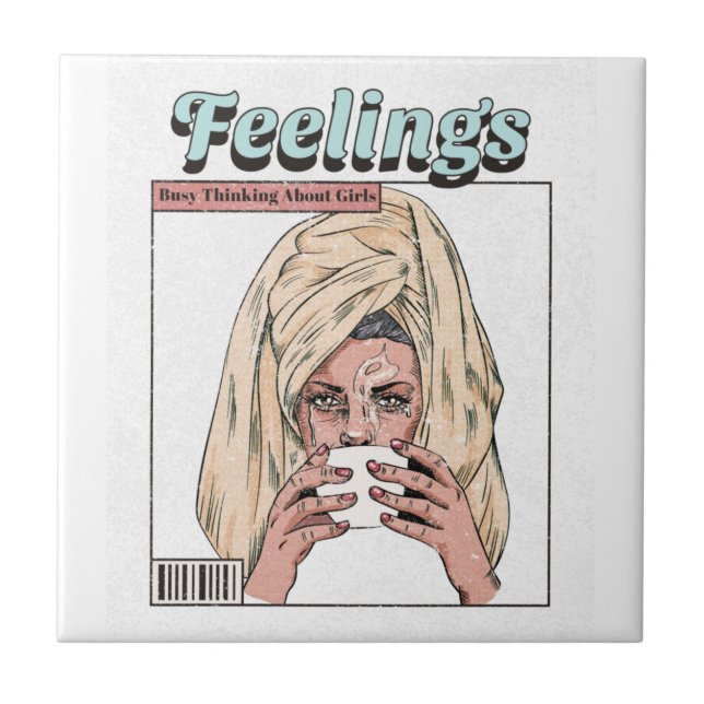 Busy Thinking About Girls Tile (Front)