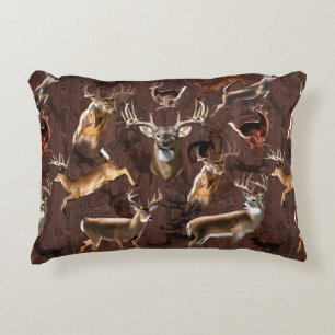 Busy Whitetail Deer Decorative Cushion