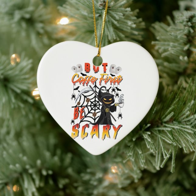 But Coffee First Be Scary Ceramic Tree Decoration (Tree)