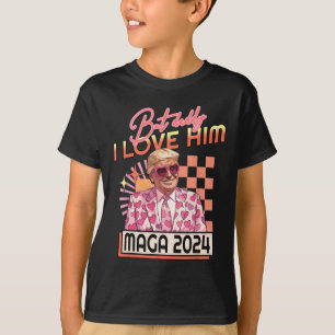 But Daddy I Love Him Mega 2024 Donald Trump Back 4 T-Shirt