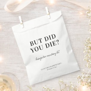 But Did You Die? Funny Minimalist Hangover Kit Bag