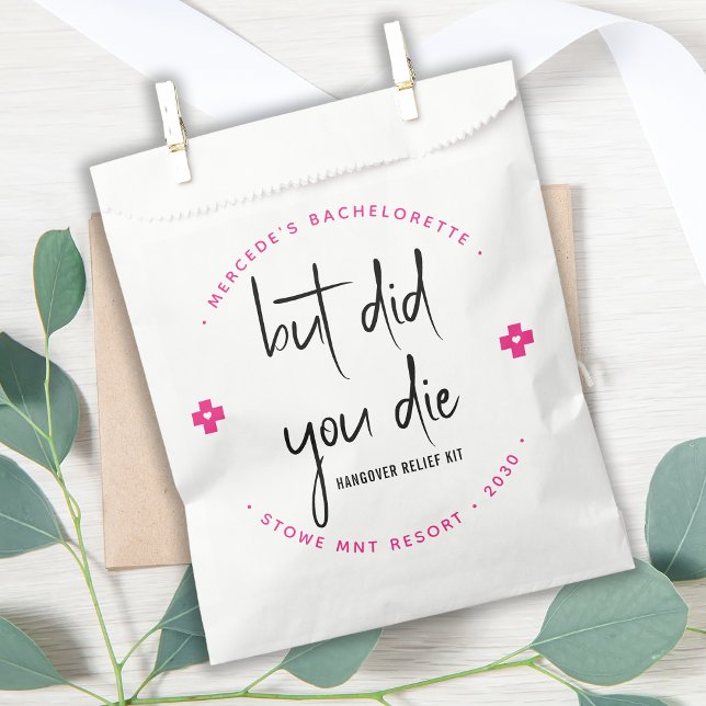 But Did You Die Personalised Hangover Relief Kit  Favour Bags (Creator Uploaded)