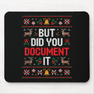 But Did You Doent It Funny Office Christmas Ugly  Mouse Mat