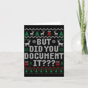 But Did You Doent It Funny Office Christmas Ugly S Card