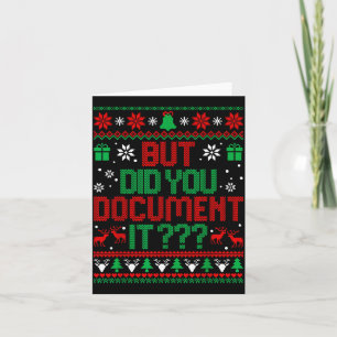 But Did You Doent It Funny Office Christmas Ugly S Card