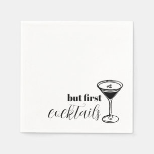 but first, cocktails - martini napkin