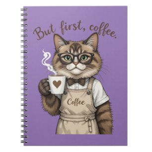 But First, Coffee Cat Notebook
