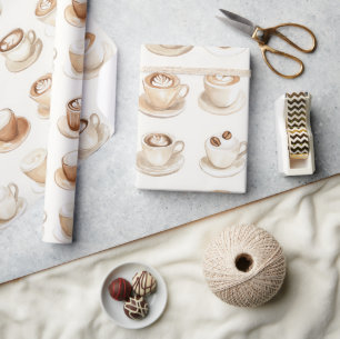 But First, Coffee Cups Wrapping Paper