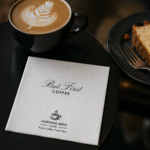 But First Coffee Custom Business Logo Paper Napkin