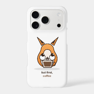 But First Coffee Cute Fox Coffee Lover Humor