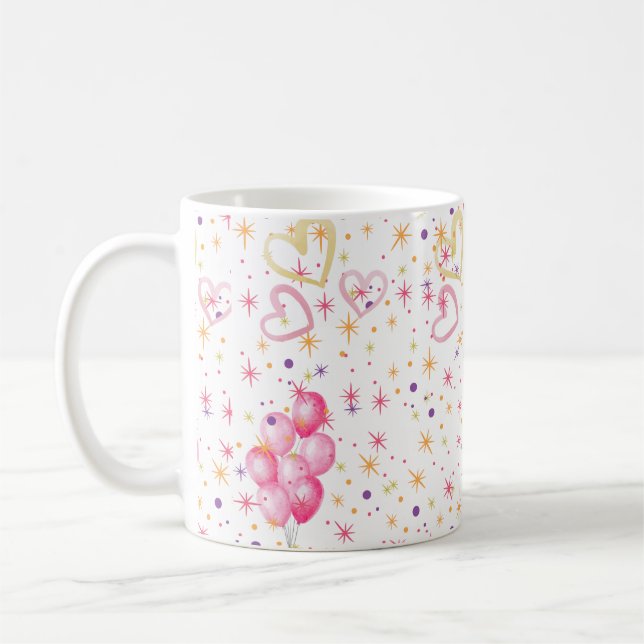  "But First, Coffee!" – Cute Starry & Heart-Them✨☕ Coffee Mug (Left)