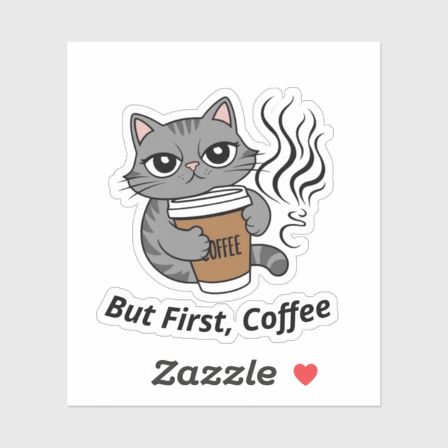 But First, Coffee - Personalised Cat Lover's  (Sheet)