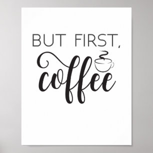 But First Coffee Print Wall Art, Kitchen Poster