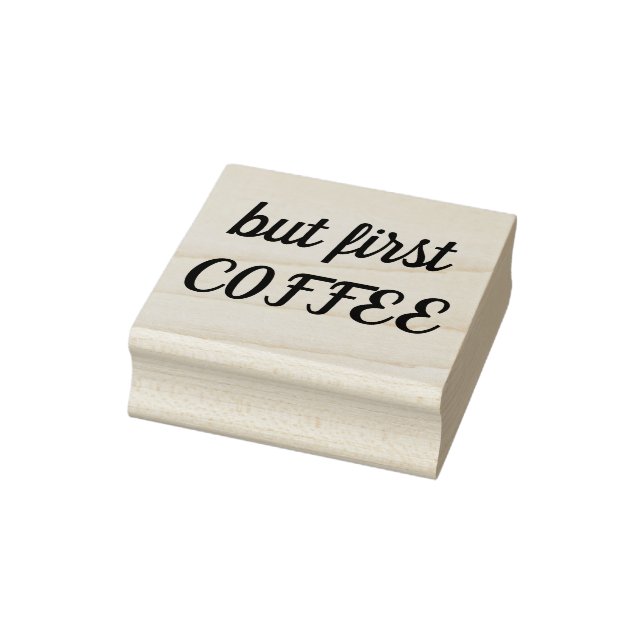 But First Coffee rubber stamp, coffee lovers gift Rubber Stamp (Stamp)