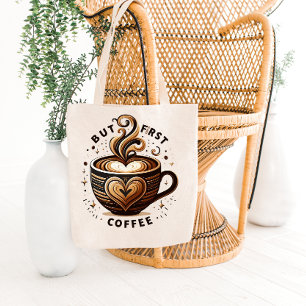 But First Coffee – Swirl & Sparkle Tote Bag