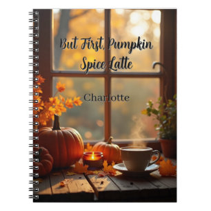But First Pumpkin Spice Latte Personalised Notebook