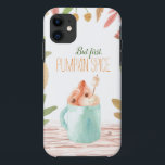 But First, Pumpkin Spice Phone Case<br><div class="desc">This adorable Autumn phone case features a mug of pumpkin spice latte with the words,  "But first,  pumpkin spice" - perfect for fall and anyone who loves all things Pumpkin Spice!</div>