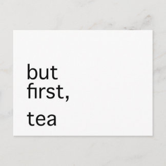 But first, tea typography postcard