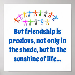 But Friendship Is Precious - Friendship Quote  Poster